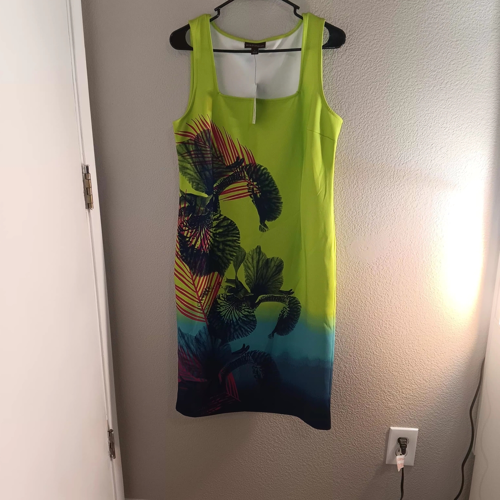 BOLD elements Lime Green and Navy Dress